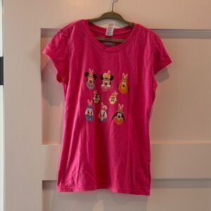 Disney Girls Hot Pink Character Short Sleeve Tee